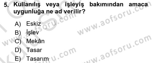 Bina ve Yapım Bilgisi Dersi 2020 - 2021 Yılı Yaz Okulu Sınav Soruları 5. Soru