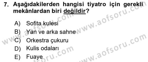 Bina ve Yapım Bilgisi Dersi 2020 - 2021 Yılı Yaz Okulu Sınav Soruları 7. Soru