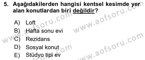 Bina ve Yapım Bilgisi Dersi 2021 - 2022 Yılı (Final) Dönem Sonu Sınav Soruları 5. Soru