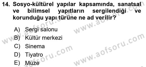 Bina ve Yapım Bilgisi Dersi 2025 - 2026 Yılı (Vize) Ara Sınav Soruları 14. Soru