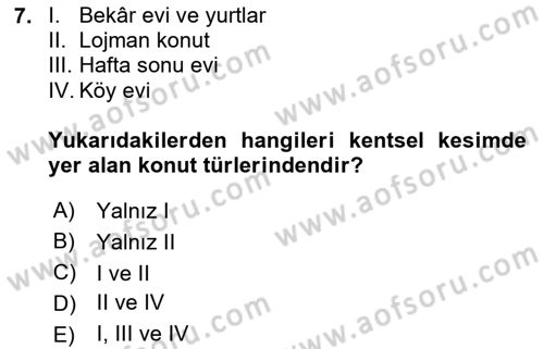 Bina ve Yapım Bilgisi Dersi 2025 - 2026 Yılı (Vize) Ara Sınav Soruları 7. Soru