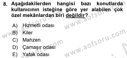 Bina ve Yapım Bilgisi Dersi 2025 - 2026 Yılı (Vize) Ara Sınav Soruları 8. Soru