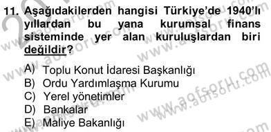 Emlak Finans ve Emlak Değerleme Dersi 2012 - 2013 Yılı (Vize) Ara Sınav Soruları 11. Soru