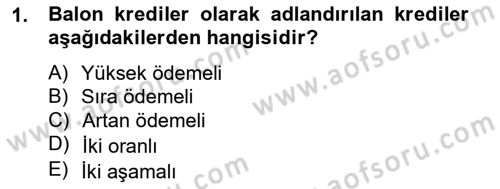 Emlak Finans ve Emlak Değerleme Dersi 2013 - 2014 Yılı Tek Ders Sınav Soruları 1. Soru