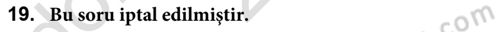 Emlak Finans ve Emlak Değerleme Dersi 2023 - 2024 Yılı Yaz Okulu Sınav Soruları 19. Soru