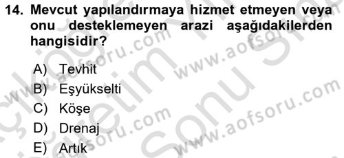 Emlak Finans ve Emlak Değerleme Dersi 2024 - 2025 Yılı (Final) Dönem Sonu Sınav Soruları 14. Soru