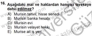 Gayrimenkullerde Vergilendirme Dersi Ara Sınavı Deneme Sınav Soruları 16. Soru