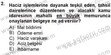 Gayrimenkullerde Vergilendirme Dersi Ara Sınavı Deneme Sınav Soruları 2. Soru