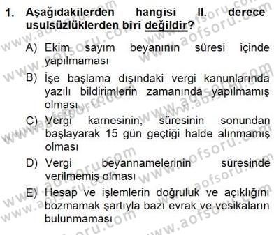 Gayrimenkullerde Vergilendirme Dersi 2012 - 2013 Yılı (Final) Dönem Sonu Sınav Soruları 1. Soru