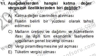 Gayrimenkullerde Vergilendirme Dersi Ara Sınavı Deneme Sınav Soruları 11. Soru