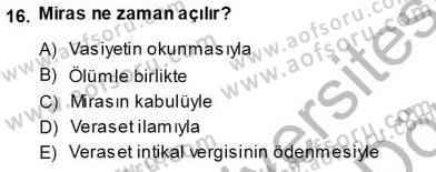 Gayrimenkullerde Vergilendirme Dersi 2013 - 2014 Yılı (Vize) Ara Sınav Soruları 16. Soru