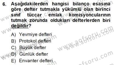 Gayrimenkullerde Vergilendirme Dersi 2013 - 2014 Yılı (Final) Dönem Sonu Sınav Soruları 6. Soru
