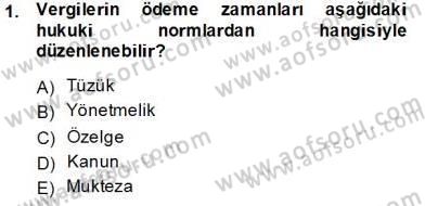 Gayrimenkullerde Vergilendirme Dersi 2013 - 2014 Yılı Tek Ders Sınav Soruları 1. Soru