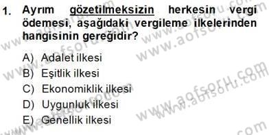 Gayrimenkullerde Vergilendirme Dersi Ara Sınavı Deneme Sınav Soruları 1. Soru