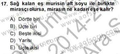 Gayrimenkullerde Vergilendirme Dersi Ara Sınavı Deneme Sınav Soruları 17. Soru