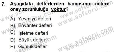 Gayrimenkullerde Vergilendirme Dersi 2014 - 2015 Yılı (Final) Dönem Sonu Sınav Soruları 7. Soru