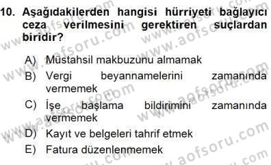 Gayrimenkullerde Vergilendirme Dersi 2015 - 2016 Yılı (Vize) Ara Sınav Soruları 10. Soru
