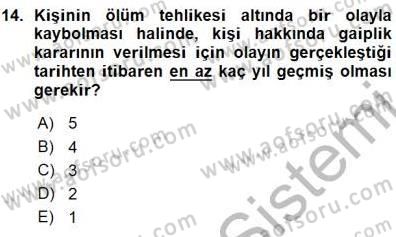 Gayrimenkullerde Vergilendirme Dersi Ara Sınavı Deneme Sınav Soruları 14. Soru