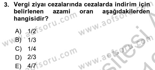 Gayrimenkullerde Vergilendirme Dersi 2018 - 2019 Yılı Yaz Okulu Sınav Soruları 3. Soru
