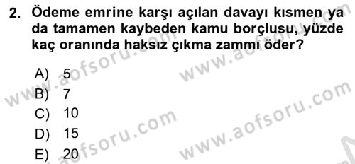 Gayrimenkullerde Vergilendirme Dersi 2021 - 2022 Yılı (Vize) Ara Sınav Soruları 2. Soru