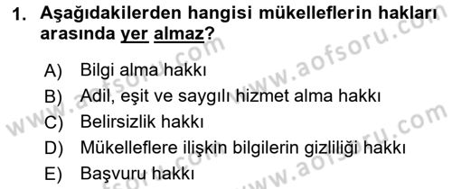 Gayrimenkullerde Vergilendirme Dersi 2023 - 2024 Yılı (Vize) Ara Sınav Soruları 1. Soru