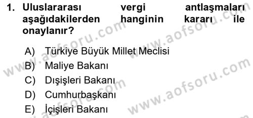 Gayrimenkullerde Vergilendirme Dersi 2025 - 2026 Yılı (Final) Dönem Sonu Sınav Soruları 1. Soru