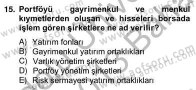 Gayrimenkul Yönetiminde Mesleki Etik Dersi 2012 - 2013 Yılı (Vize) Ara Sınav Soruları 15. Soru