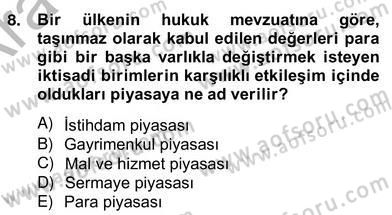 Gayrimenkul Yönetiminde Mesleki Etik Dersi 2012 - 2013 Yılı (Vize) Ara Sınav Soruları 8. Soru