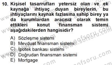 Gayrimenkul Yönetiminde Mesleki Etik Dersi 2012 - 2013 Yılı (Final) Dönem Sonu Sınav Soruları 10. Soru
