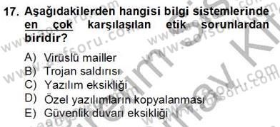 Gayrimenkul Yönetiminde Mesleki Etik Dersi 2012 - 2013 Yılı (Final) Dönem Sonu Sınav Soruları 17. Soru
