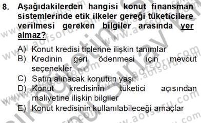 Gayrimenkul Yönetiminde Mesleki Etik Dersi 2012 - 2013 Yılı (Final) Dönem Sonu Sınav Soruları 8. Soru