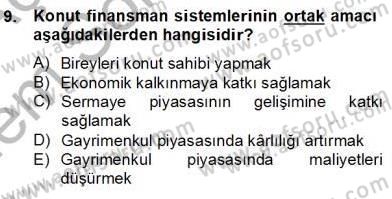 Gayrimenkul Yönetiminde Mesleki Etik Dersi 2012 - 2013 Yılı (Final) Dönem Sonu Sınav Soruları 9. Soru