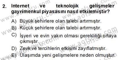 Gayrimenkul Yönetiminde Mesleki Etik Dersi 2013 - 2014 Yılı (Final) Dönem Sonu Sınav Soruları 2. Soru