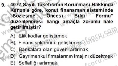 Gayrimenkul Yönetiminde Mesleki Etik Dersi 2013 - 2014 Yılı (Final) Dönem Sonu Sınav Soruları 9. Soru