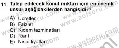 Gayrimenkul Yönetiminde Mesleki Etik Dersi 2014 - 2015 Yılı (Vize) Ara Sınav Soruları 11. Soru