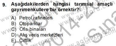 Gayrimenkul Yönetiminde Mesleki Etik Dersi 2014 - 2015 Yılı (Vize) Ara Sınav Soruları 9. Soru