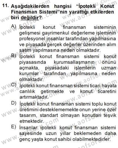Gayrimenkul Yönetiminde Mesleki Etik Dersi 2014 - 2015 Yılı (Final) Dönem Sonu Sınav Soruları 11. Soru