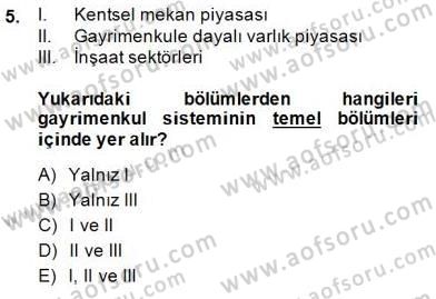 Gayrimenkul Yönetiminde Mesleki Etik Dersi 2014 - 2015 Yılı (Final) Dönem Sonu Sınav Soruları 5. Soru
