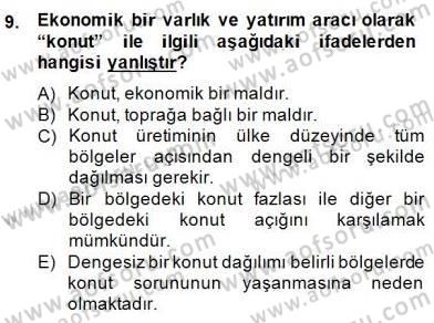 Gayrimenkul Yönetiminde Mesleki Etik Dersi 2014 - 2015 Yılı (Final) Dönem Sonu Sınav Soruları 9. Soru