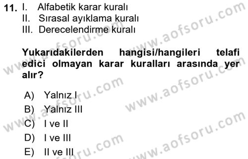 Emlak Pazarlaması Dersi 2024 - 2025 Yılı (Vize) Ara Sınav Soruları 11. Soru
