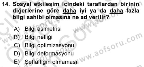 Emlak Pazarlaması Dersi 2024 - 2025 Yılı (Final) Dönem Sonu Sınav Soruları 14. Soru