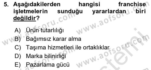 Emlak Pazarlaması Dersi 2024 - 2025 Yılı (Final) Dönem Sonu Sınav Soruları 5. Soru