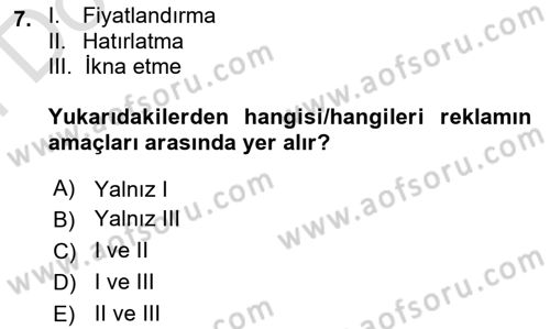 Emlak Pazarlaması Dersi 2024 - 2025 Yılı (Final) Dönem Sonu Sınav Soruları 7. Soru