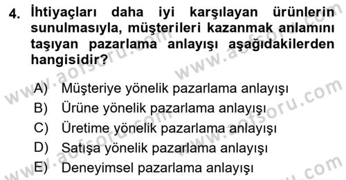 Emlak Pazarlaması Dersi 2025 - 2026 Yılı (Vize) Ara Sınav Soruları 4. Soru