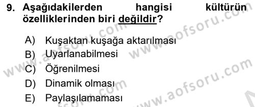 Emlak Pazarlaması Dersi 2025 - 2026 Yılı (Vize) Ara Sınav Soruları 9. Soru