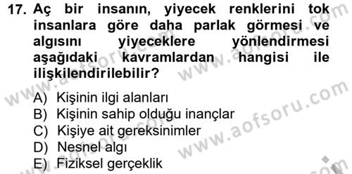 Görsel Estetik Dersi 2012 - 2013 Yılı (Vize) Ara Sınav Soruları 17. Soru