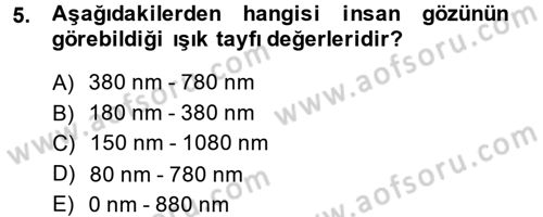 Görsel Estetik Dersi 2013 - 2014 Yılı (Final) Dönem Sonu Sınav Soruları 5. Soru
