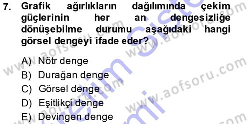 Görsel Estetik Dersi 2013 - 2014 Yılı (Final) Dönem Sonu Sınav Soruları 7. Soru