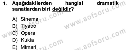 Görsel Estetik Dersi 2014 - 2015 Yılı (Final) Dönem Sonu Sınav Soruları 1. Soru