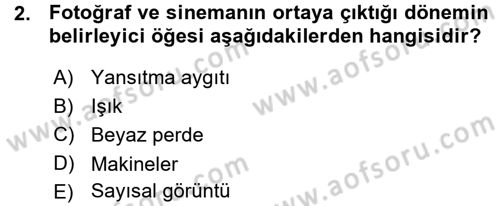 Görsel Estetik Dersi 2015 - 2016 Yılı (Vize) Ara Sınav Soruları 2. Soru